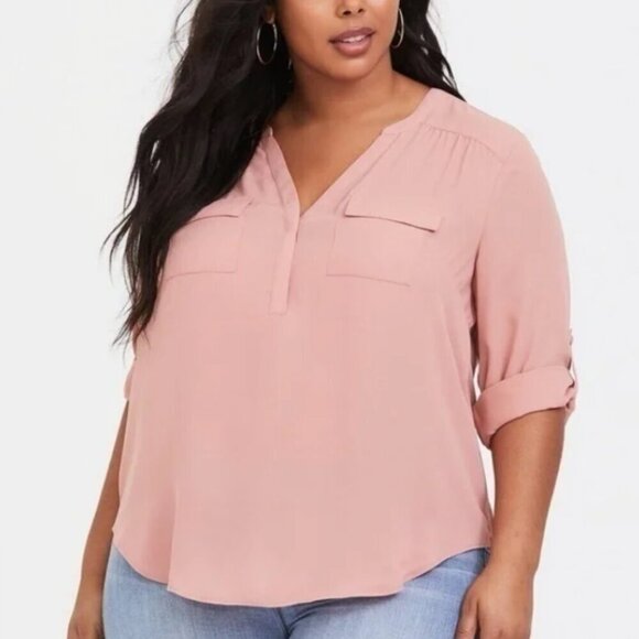 TORRID | Harper 3/4 Sleeve Pullover Blouse Top | Sz. 3X - Picture 1 of 8